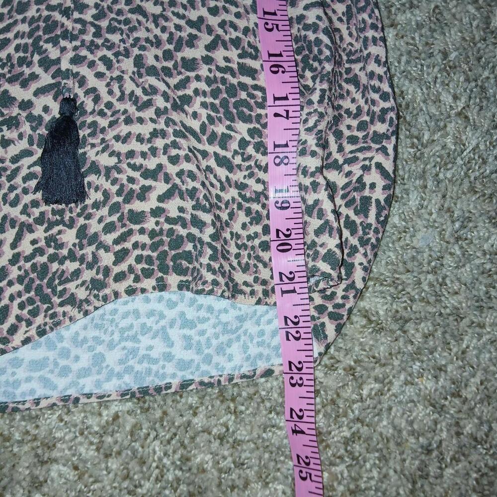 Boho leopard print‎ peasant blouse - Picture 5 of 5